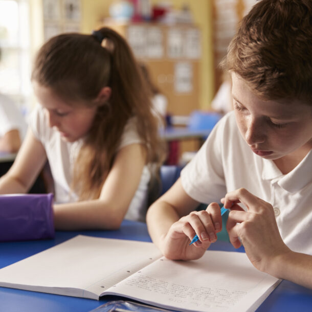 Students working in a lesson